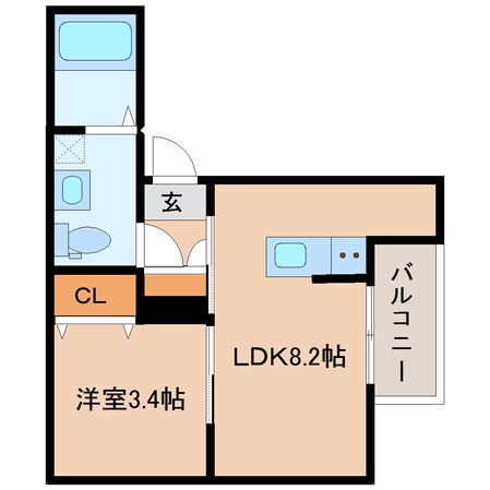 九条駅 徒歩1分 2階の物件間取画像